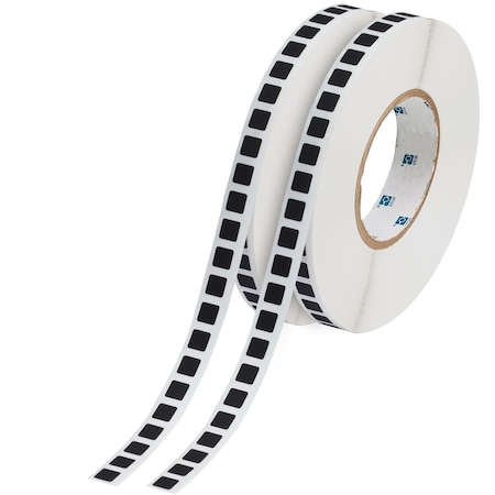 Brady Laser Markable Black Polyimide Labels 0.375in H x 0.375in W Black 10000/RL, 10000PK APL-05-730-10